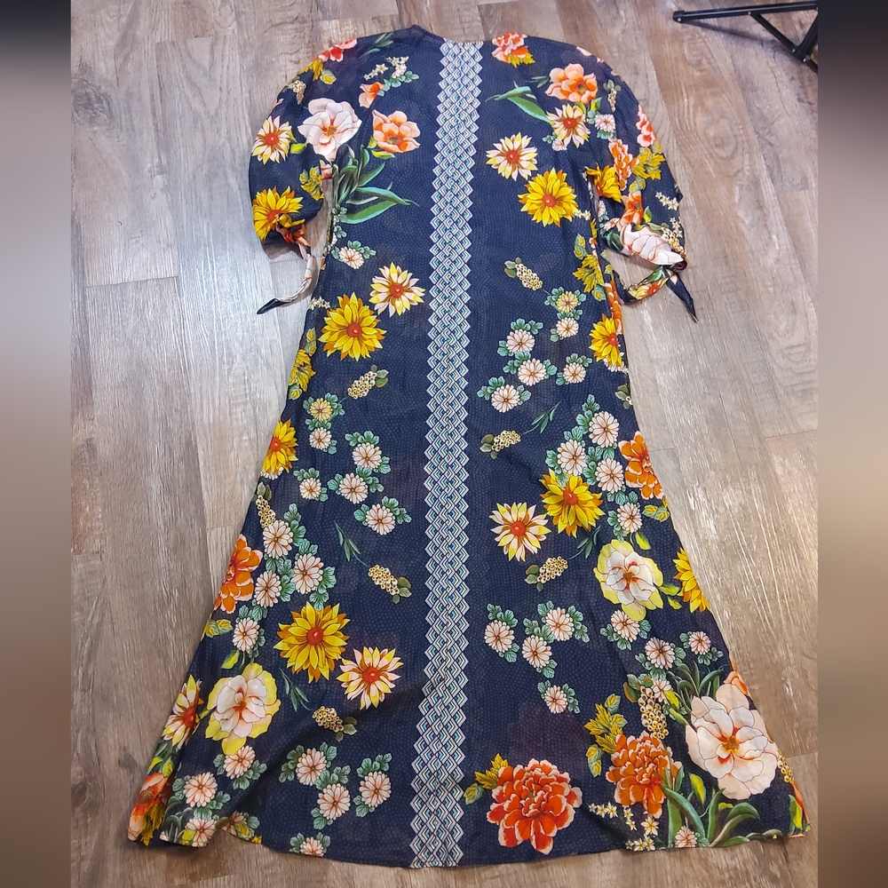 JOHNNY WAS Mia Floral Border Long Maxi Dress - SMALL - Picture 8 of 14